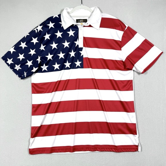 Loudmouth Golf Other - Loudmouth Golf Polo Shirt Mens XL USA American Flag Patriotic Performance